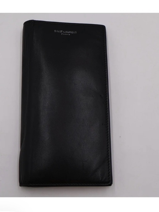 Saint Laurent Black Leather Wallet Bifold Card Holder